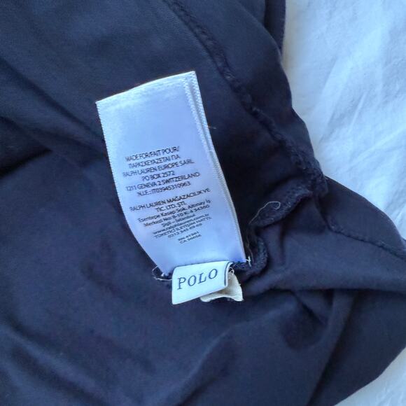 Polo Ralph Lauren LS t-shirt, navy, cotton, size L, custom slim fit EUC - Picture 4 of 5